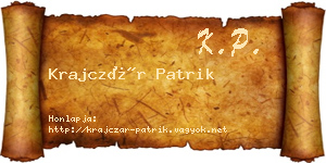 Krajczár Patrik névjegykártya