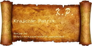 Krajczár Patrik névjegykártya